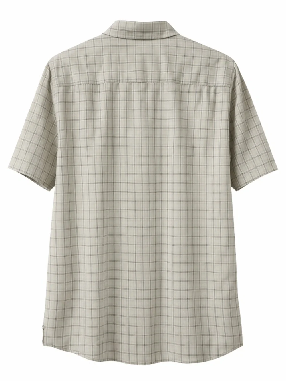 Redsand Plaid Button Up Shirt Mens Taupe Casual Coastal Short Sleeve- L - Picture 2 of 5
